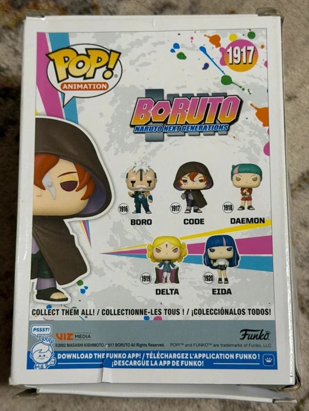 NIB Funko Pop! Boruto: Naruto Next Generations - Code #1917 Vinyl Figure